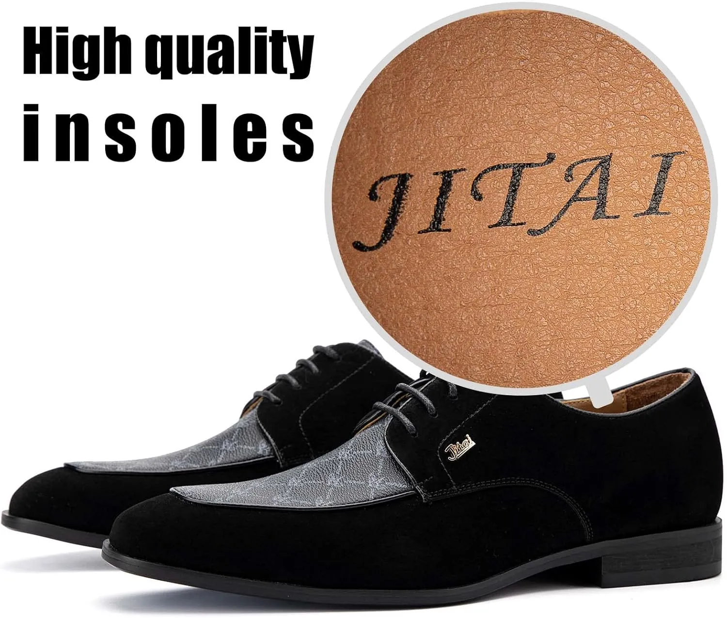 JITAI Mens Oxford Shoes Mens Casual Dress Shoes Lace Up Fashion Shoes