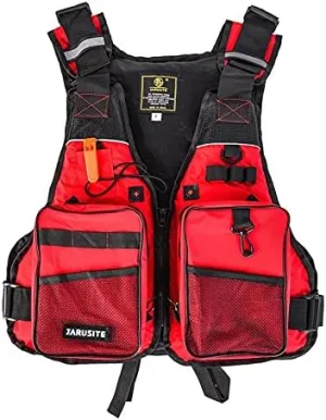 JKSPORTS Fishing Vest Safety Life Jacket for Swimming Sailing Boating Kayak Floating Multifunction for Men and Women Vest/Kayak