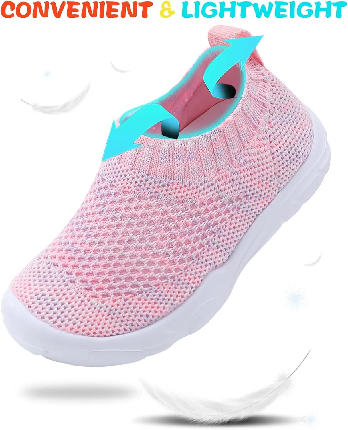 JOINFREE Toddler Boys Girls Sneaker Slip On Shoes Kids Lightweight Breathable Walking Shoes