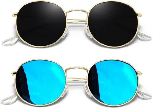 Joopin Vintage Round Sunglasses for Women, Retro Trendy Polarized Sun Glasses UV400 Protection, Circle Shades Men Sunnies