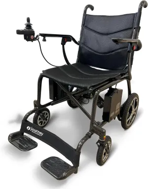 Journey Air Elite Electric Power Chair for Adults - Our Lightest Foldable Power Chair for Seniors, Weighs Only 26 lbs - Quick Charge with up to 9.3 Mile Range - TSA Compliant - Black
