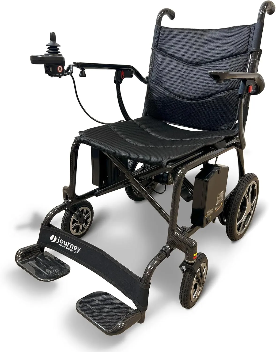 Journey Air Elite Electric Power Chair for Adults - Our Lightest Foldable Power Chair for Seniors, Weighs Only 26 lbs - Quick Charge with up to 9.3 Mile Range - TSA Compliant - Black
