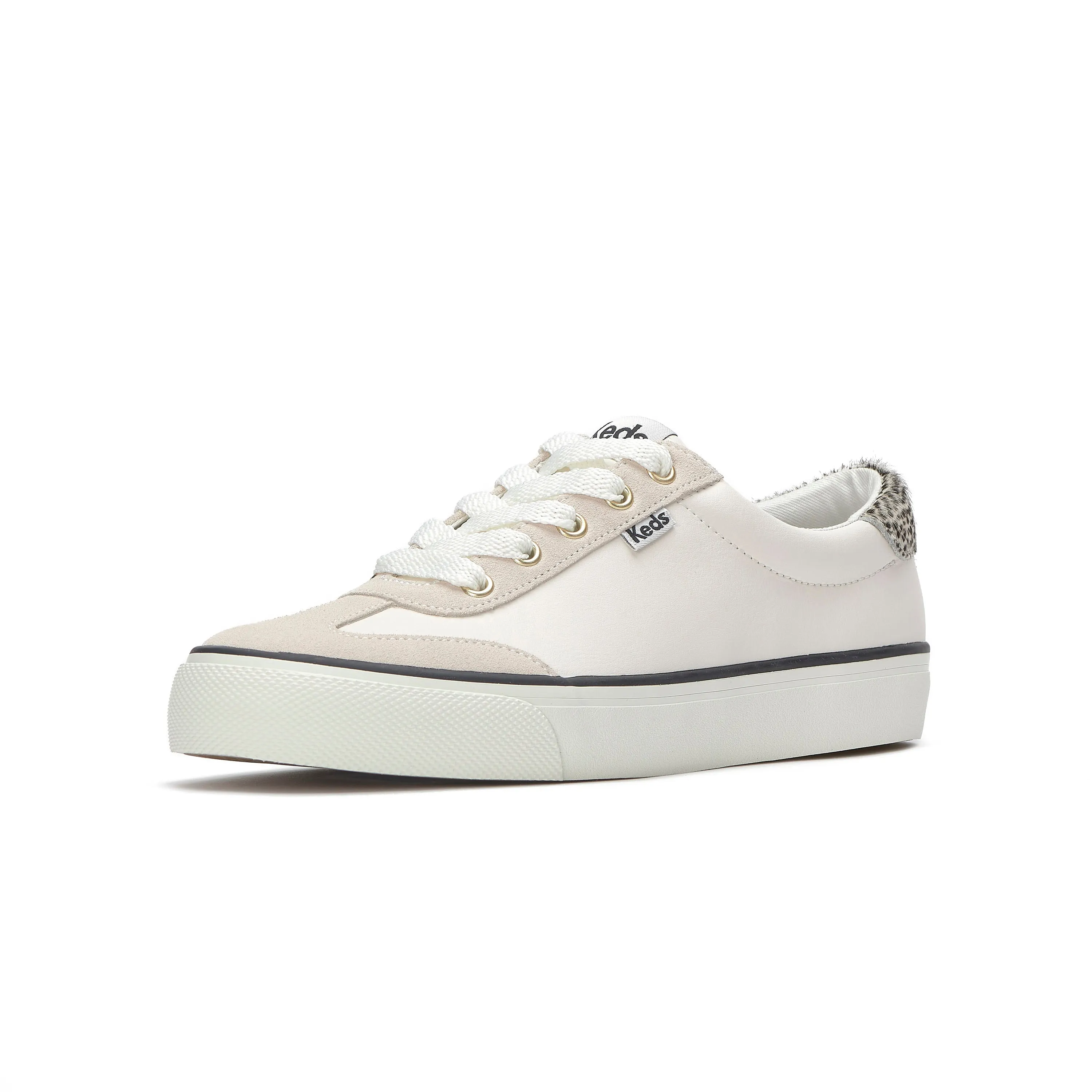 Jump Kick T-Toe Leather/Suede Snow White