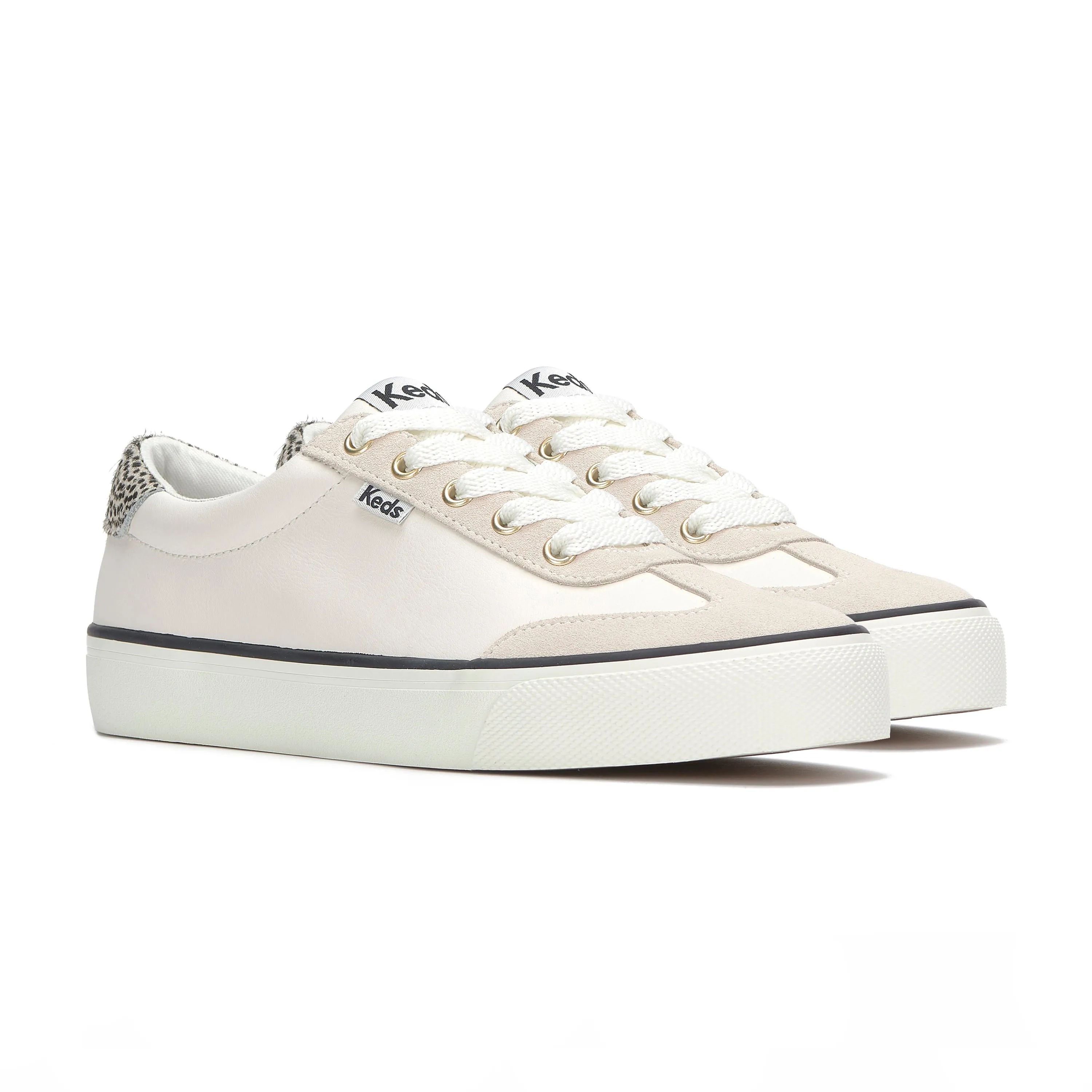 Jump Kick T-Toe Leather/Suede Snow White