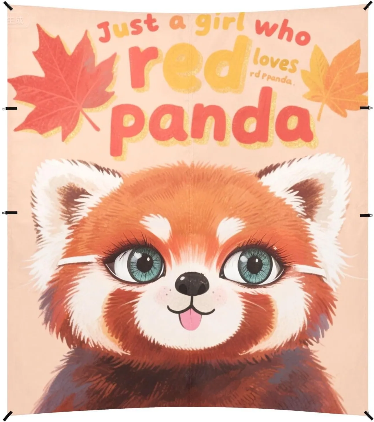 Just A Girl Who Loves Red Panda Beach Tent & Canopy UPF50  Lightweight Large Sun Shelter with Sand Shovel, Sandbags for Camping, Picnics, Backyard & Fishing