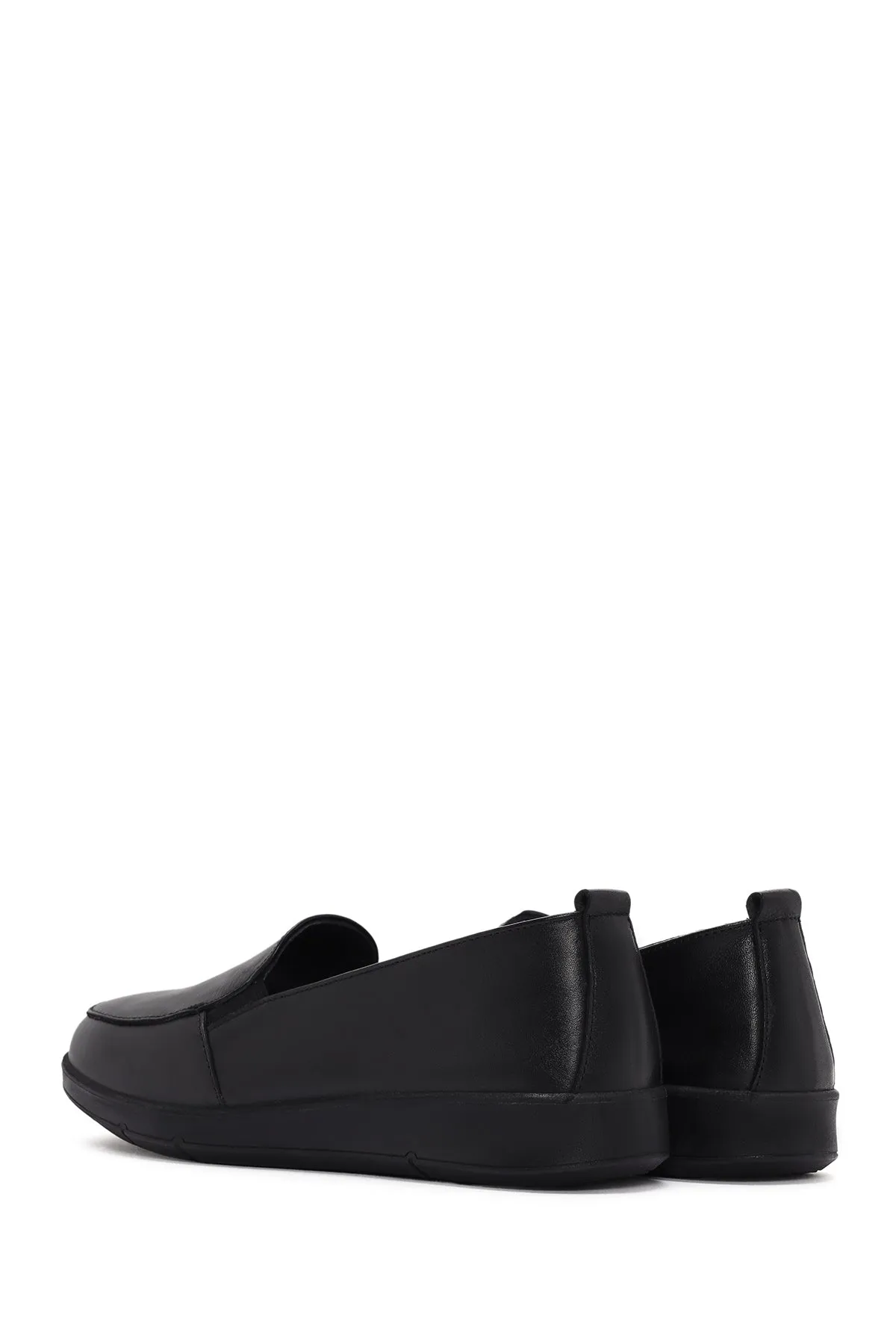 Kadın Siyah Deri Comfort Loafer
