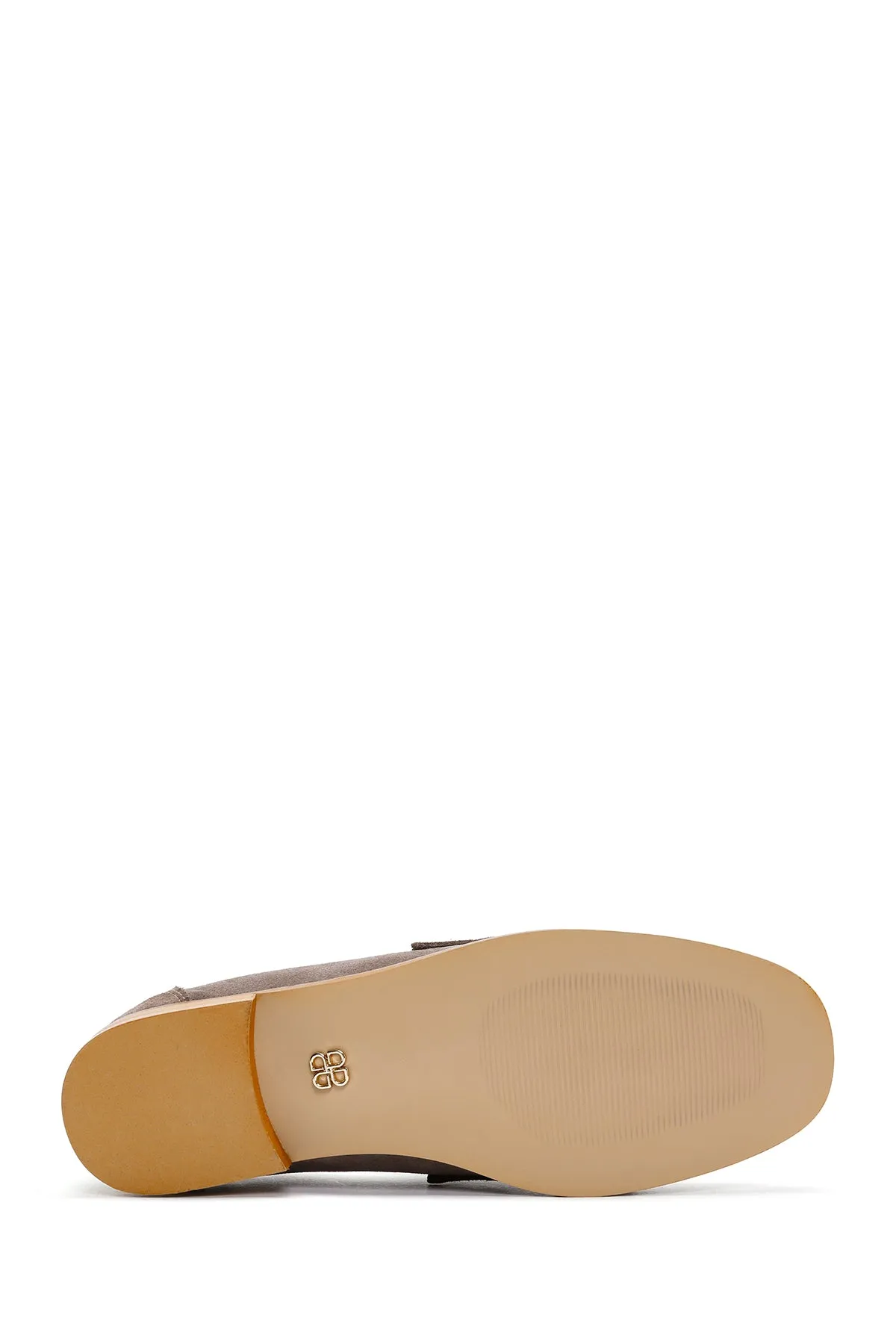 Kadın Vizon Süet Deri Maskülen Loafer