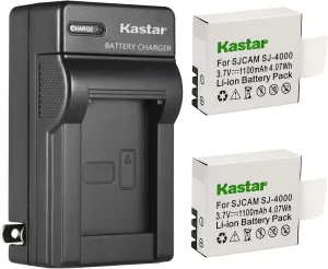Kastar 2-Pack Battery and AC Wall Charger Replacement for TENKER Tronsmart Tronsport TUSAZU, TEC.Bean 900, VanTop Moment 4U Moment 4C, Vemont Vikeepro VMTOP, Vtin, Yuntab Yolansin