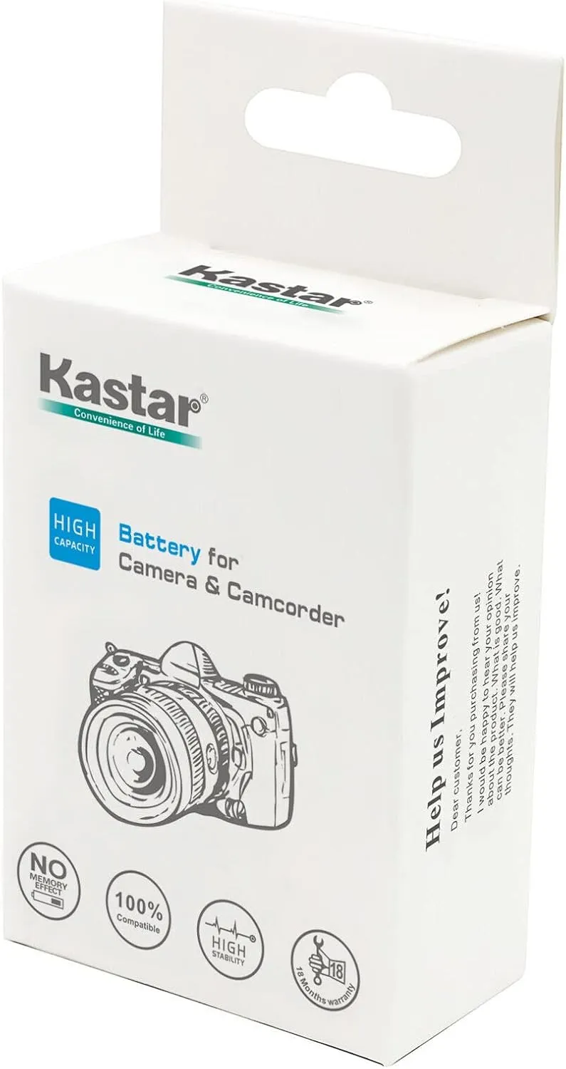 Kastar 4-Pack Battery and LCD AC Charger Compatible with Sealife Reefmaster DC-1200, DC1200, DC-1400, DC1400, DC-600, DC600, Tevion SZ 7, Z1400, Voigtländer Vitolux S100, S80