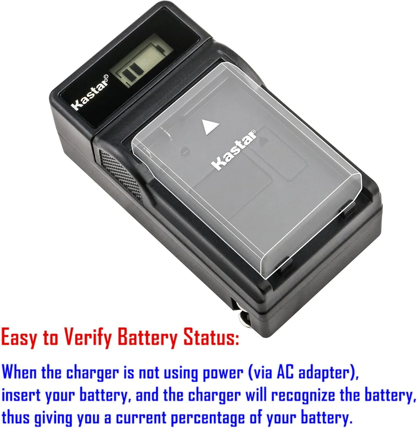 Kastar 4-Pack Battery and LCD AC Charger Compatible with Sealife Reefmaster DC-1200, DC1200, DC-1400, DC1400, DC-600, DC600, Tevion SZ 7, Z1400, Voigtländer Vitolux S100, S80