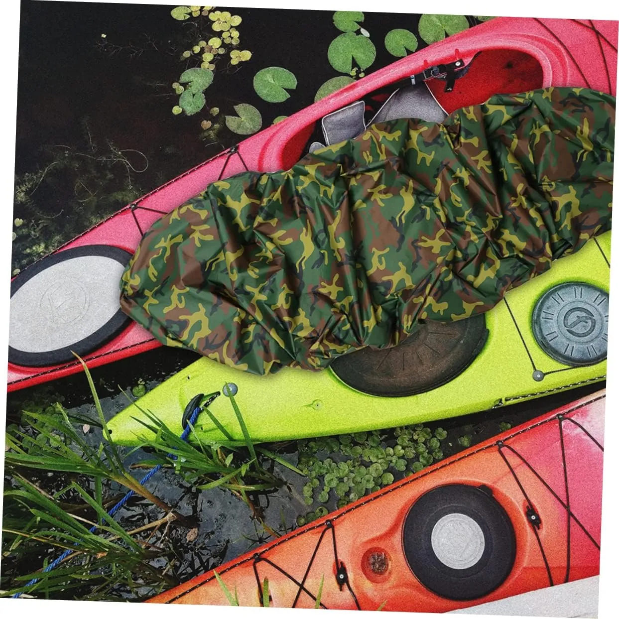 Kayak Storage Cover with UV Protection Durable Sunblock Canoe Protector for Kayaks Lightweight Design for for Beach Backyard Use