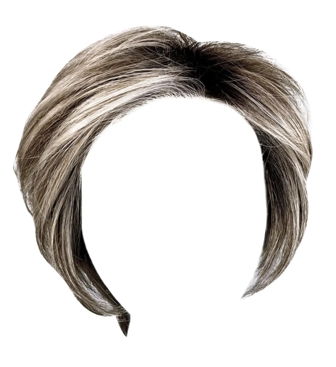 Keep It Classy Chic Layered Short Cut Wig by Hairuwear, Average Cap - GF119 Silver And Smoke