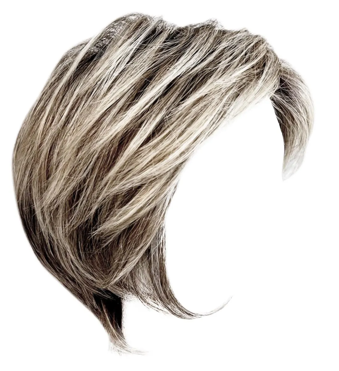 Keep It Classy Chic Layered Short Cut Wig by Hairuwear, Average Cap - GF119 Silver And Smoke