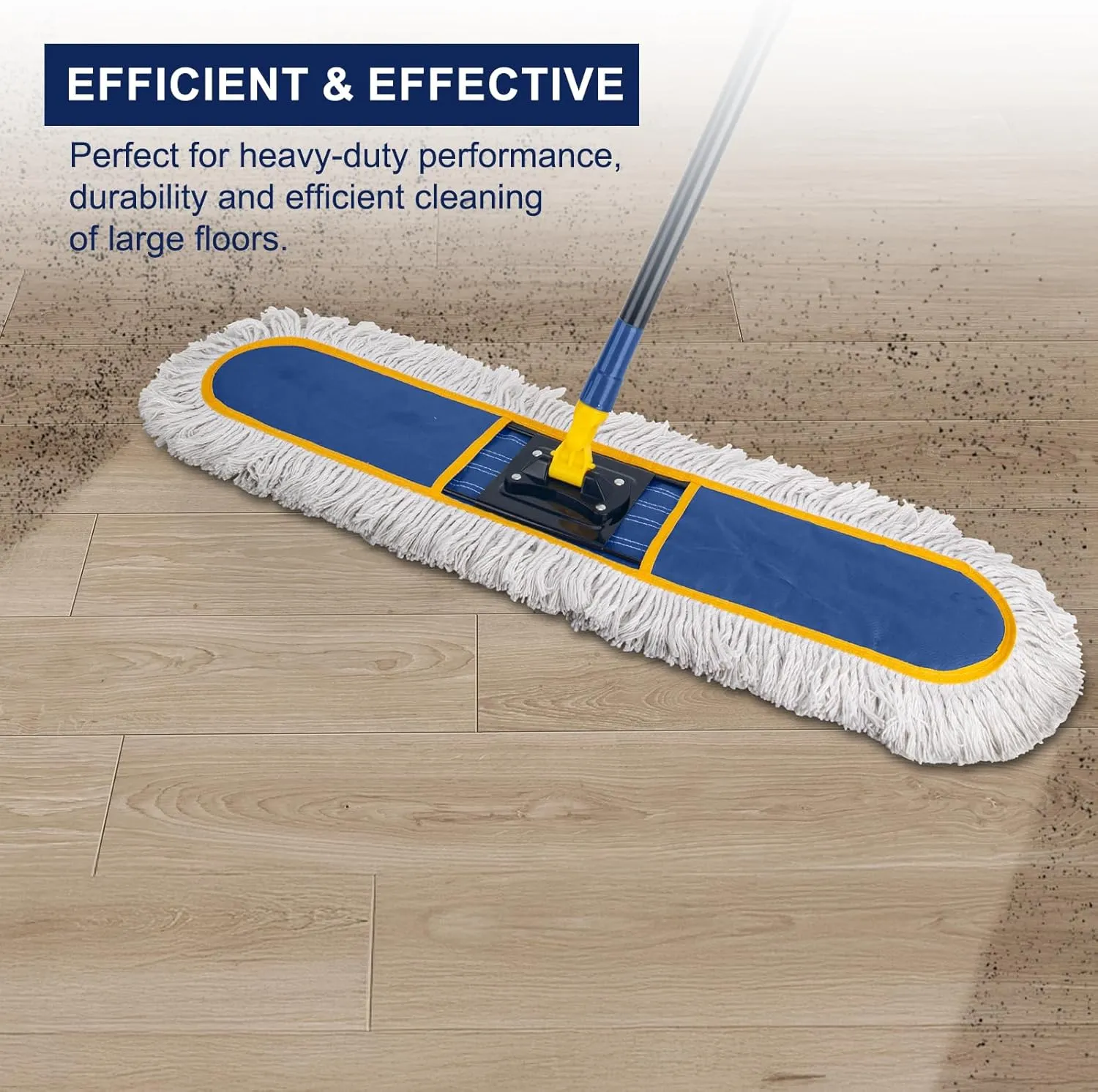 KeFanta 36" Commercial Dust Mop Replacement Heads, Reusable Industrial Dust Mop Pads, Washable Cotton Dust Mop Refill for Floor Cleaning & Janitorial Supplies, 2 Pack