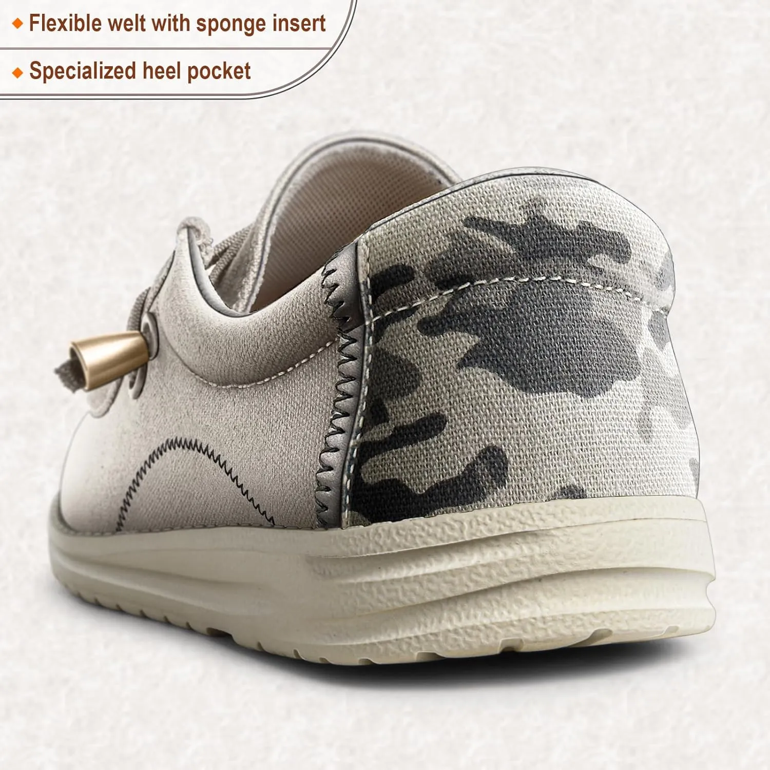 KEMISANT Men Slip On Shoes, Boat Shoes Sneaker Shoes Walking Shoes for Men Women Stretch Fit Lightweight