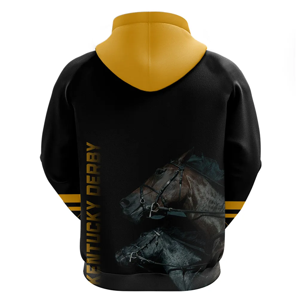 Kentucky Derby Hoodie Luxury Black And Gold LT7