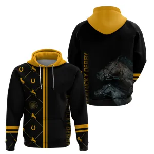Kentucky Derby Hoodie Luxury Black And Gold LT7