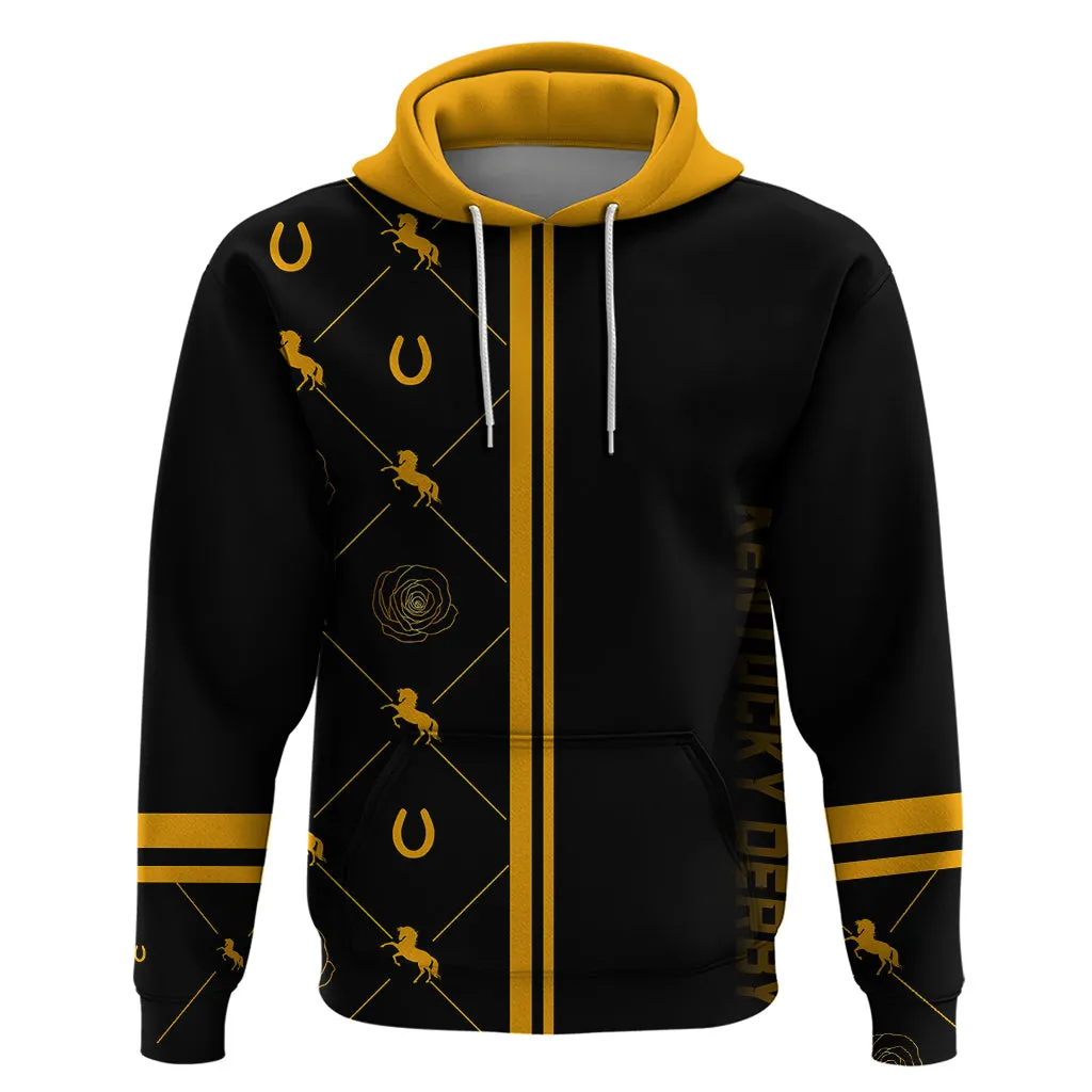 Kentucky Derby Hoodie Luxury Black And Gold LT7
