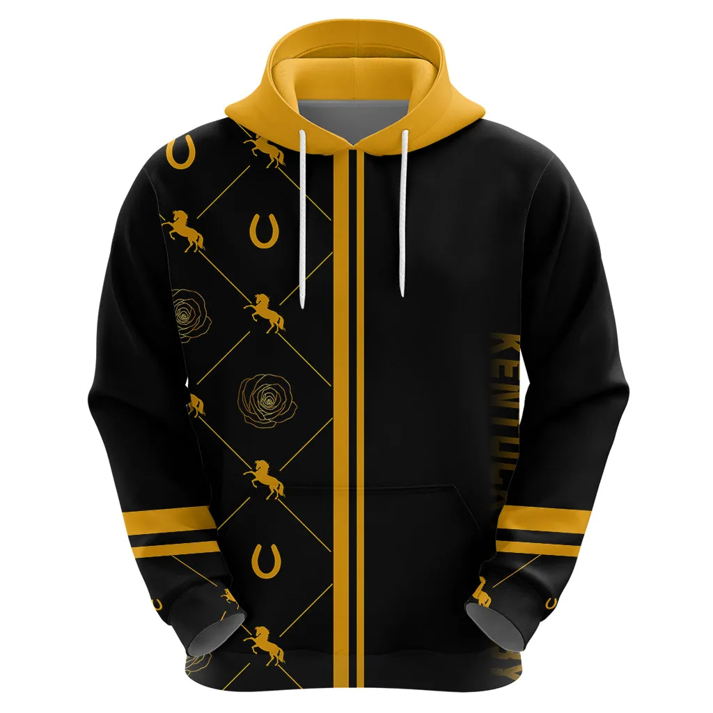 Kentucky Derby Hoodie Luxury Black And Gold LT7