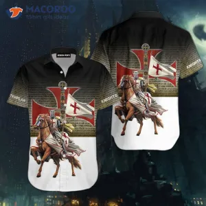 Kentucky Derby Knights Templar On Horseback Hawaiian Shirt