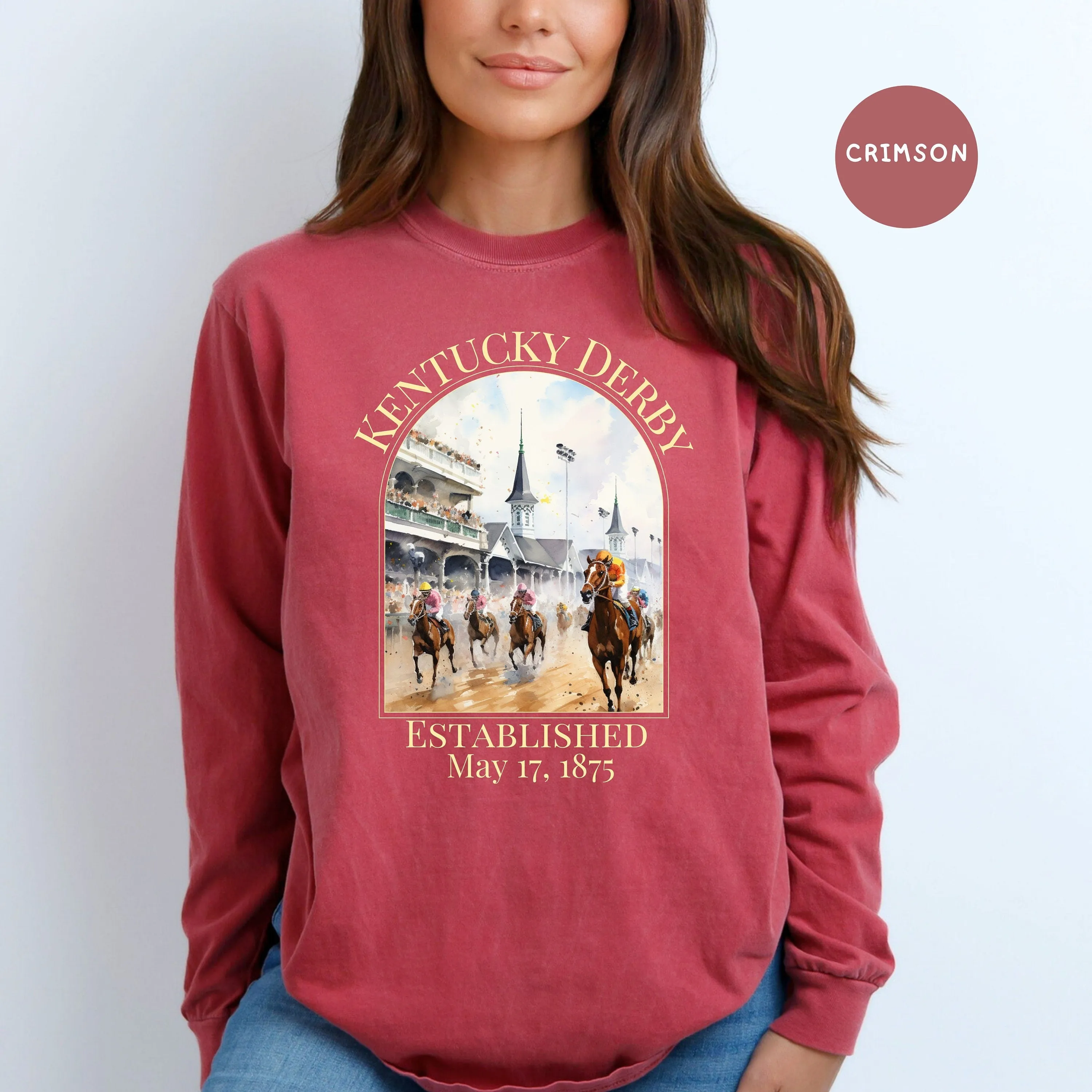Kentucky Derby Race Comfort Colors® Long Sleeve Tee