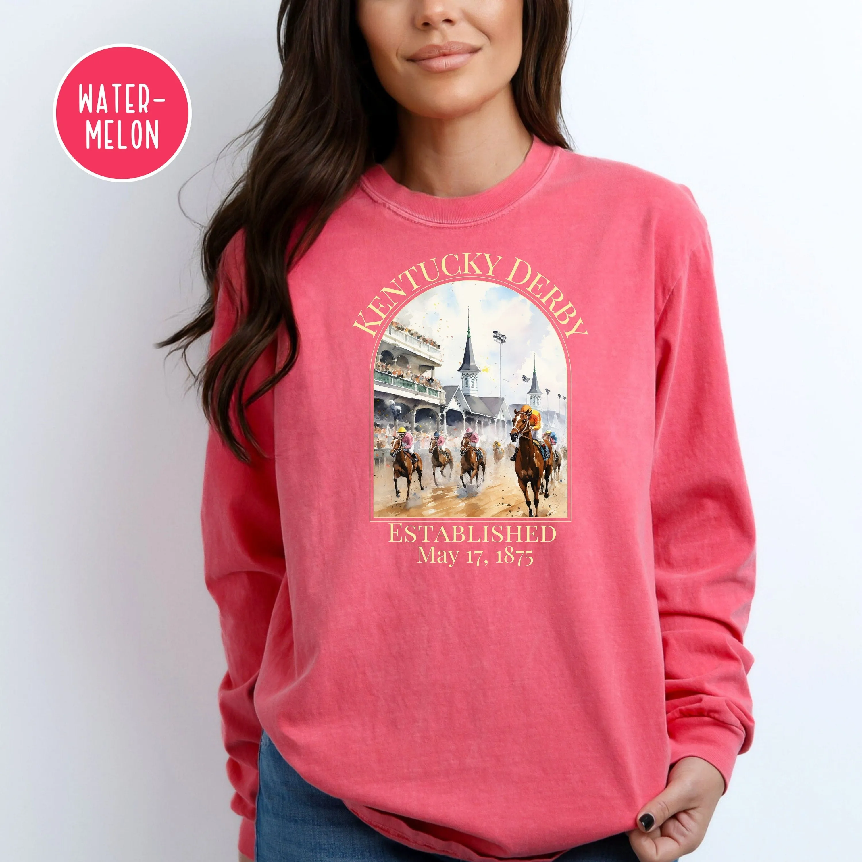 Kentucky Derby Race Comfort Colors® Long Sleeve Tee