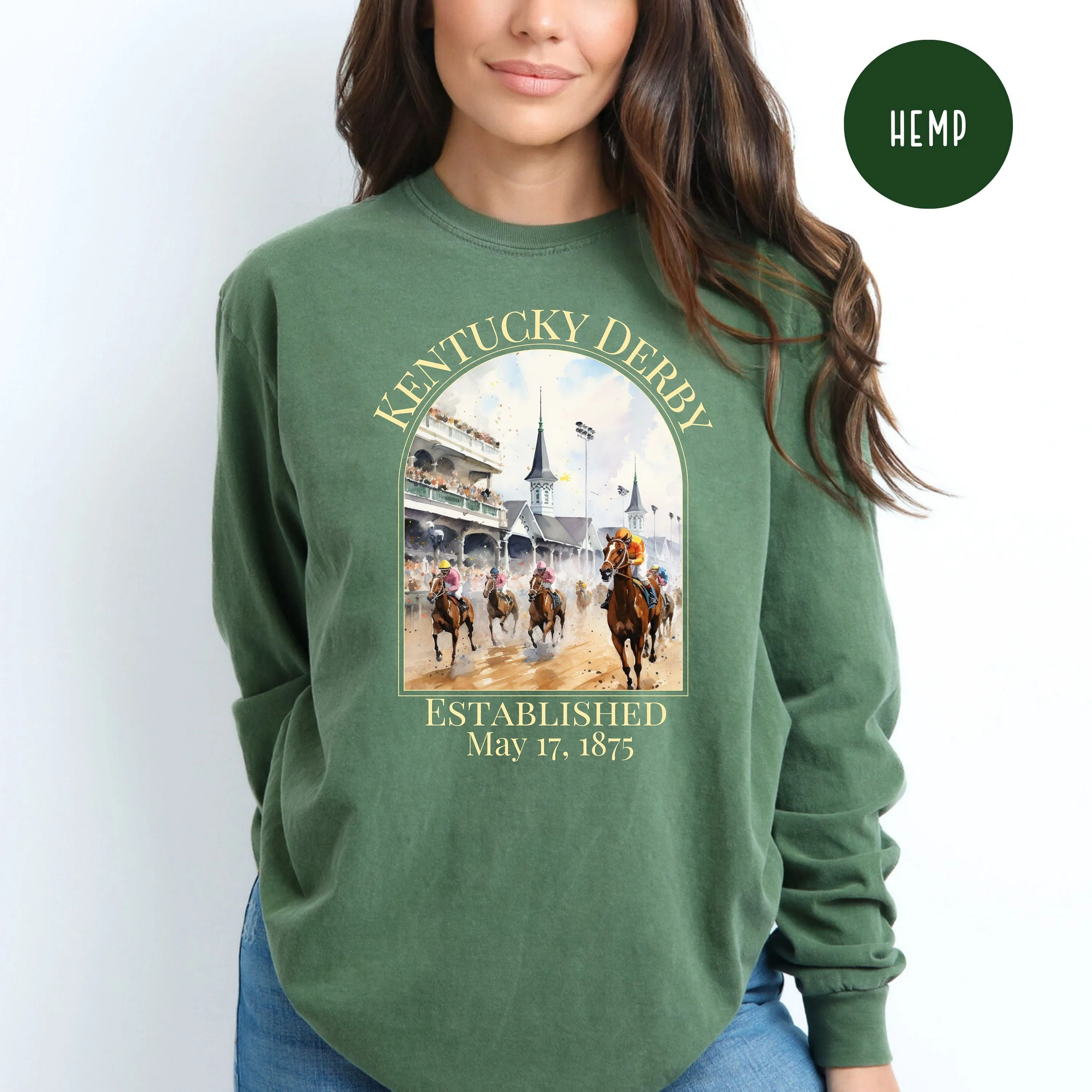 Kentucky Derby Race Comfort Colors® Long Sleeve Tee