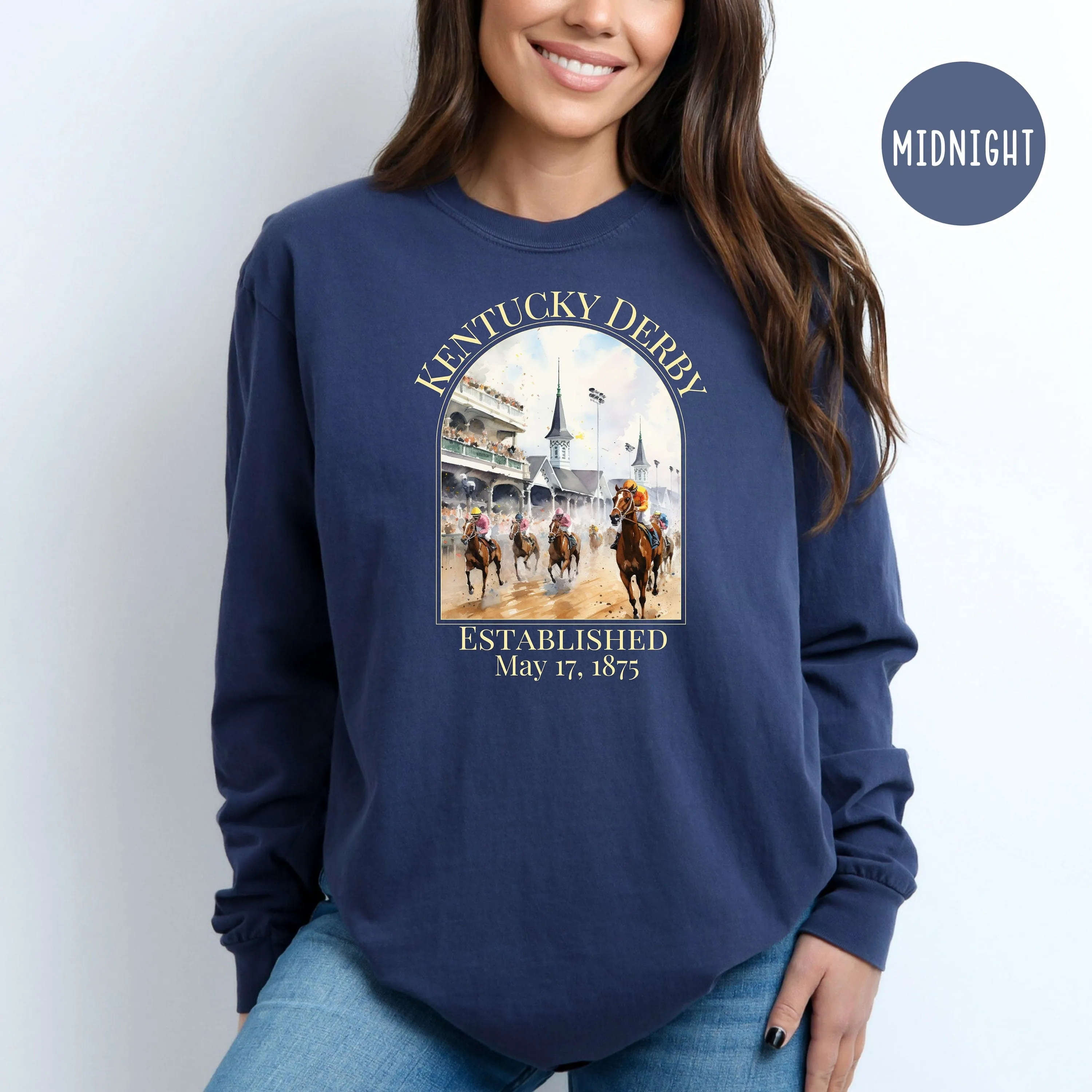 Kentucky Derby Race Comfort Colors® Long Sleeve Tee