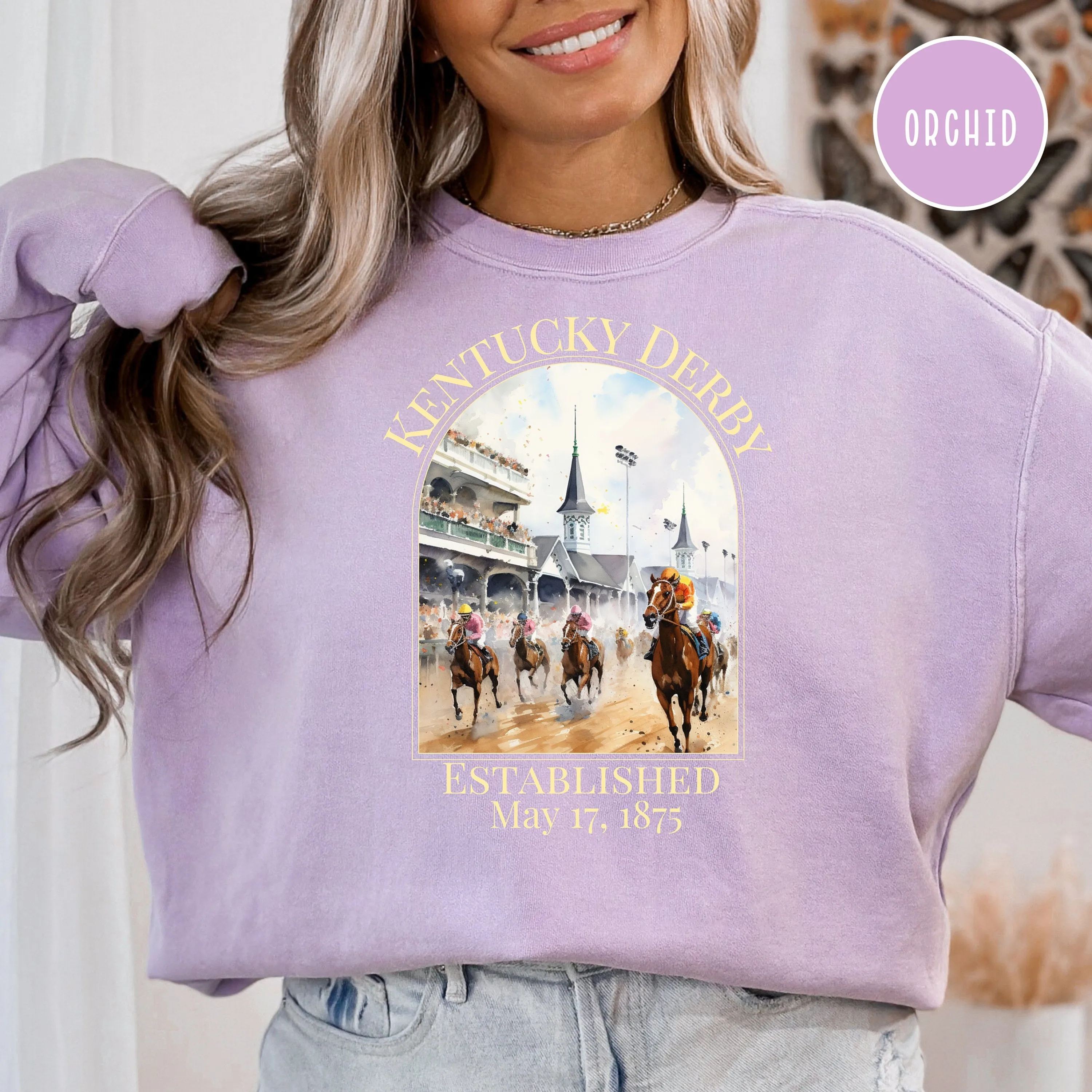 Kentucky Derby Race Comfort Colors® Sweatshirt