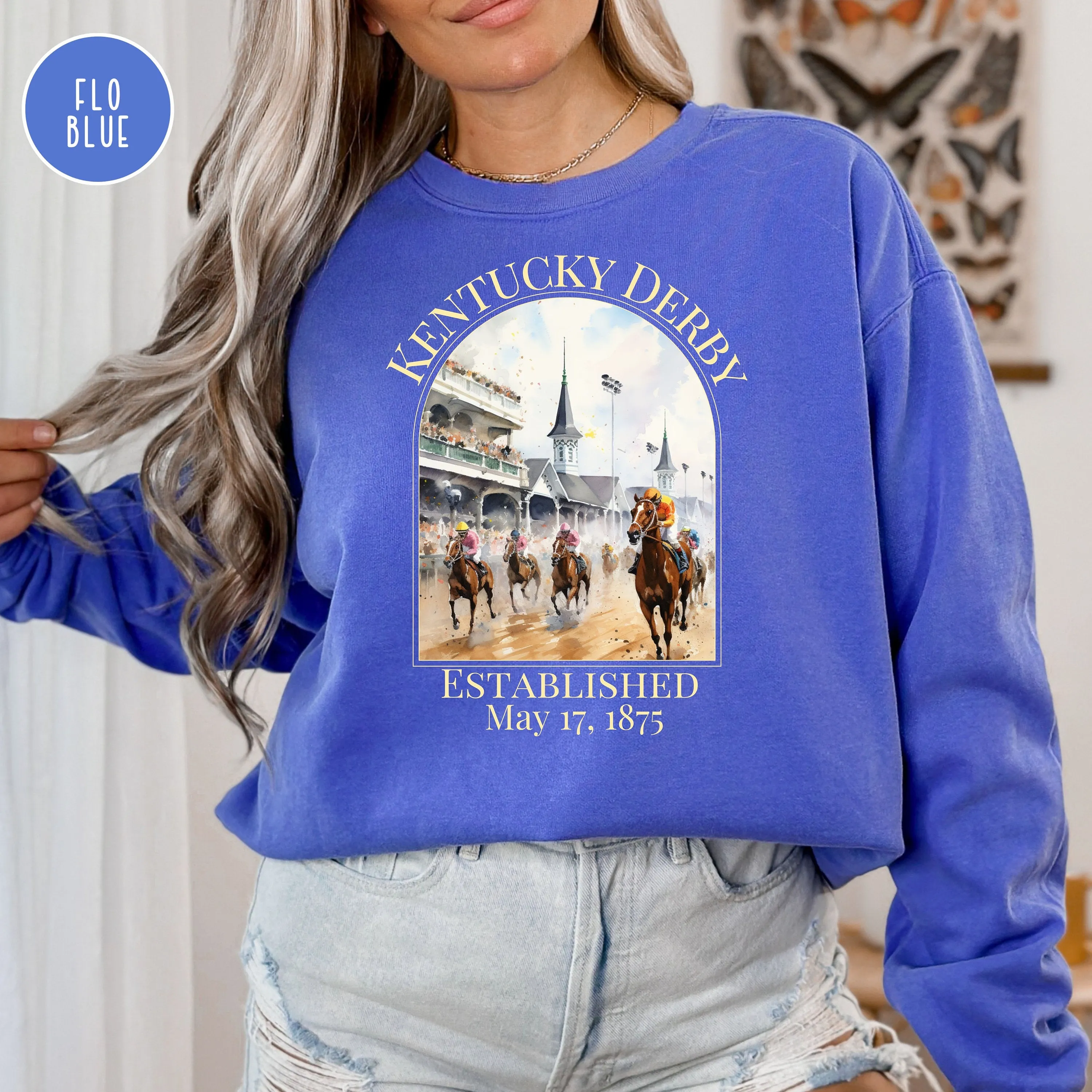 Kentucky Derby Race Comfort Colors® Sweatshirt
