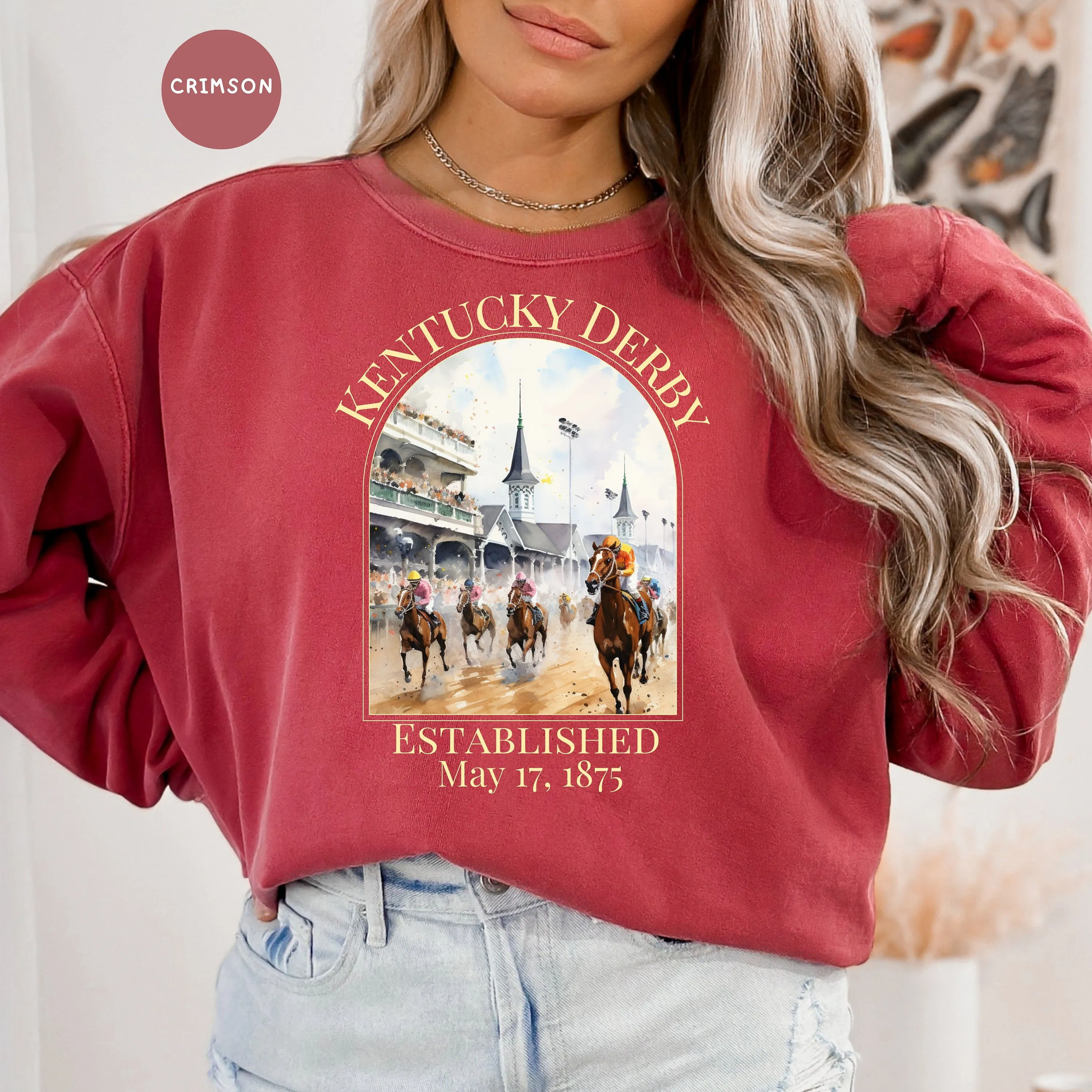 Kentucky Derby Race Comfort Colors® Sweatshirt