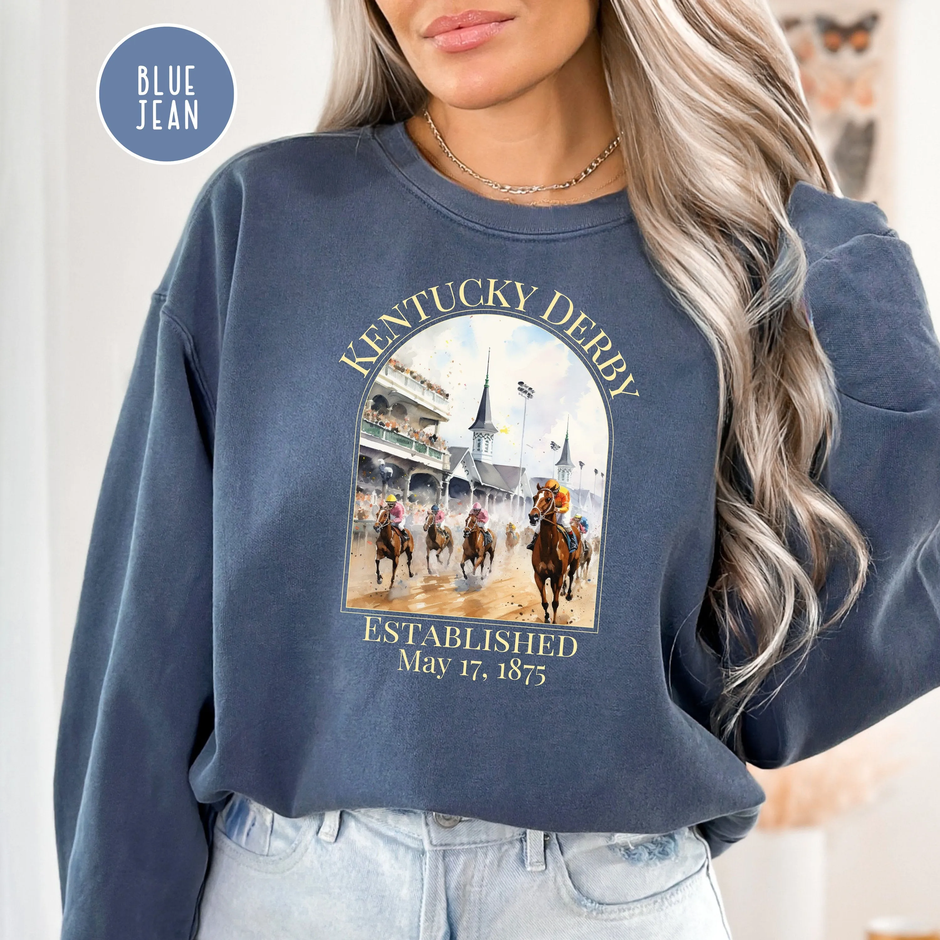 Kentucky Derby Race Comfort Colors® Sweatshirt