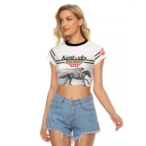Kentucky Derby Raglan Cropped T Shirt The Race For The Roses LT7