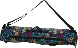 KICHOUSE 1Pc National Style Printing Single Shoulder Yoga Mat Storage Bag Zippered Sports Bag for Fitness and Gym Durable Canvas Yoga Carrier with Stylish Design