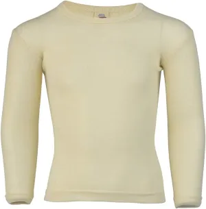 Kid's Long Sleeve Thermal Shirt: Warm and Thin Base Layer Top, Organic Merino Wool Silk, Sizes 2-15 Years