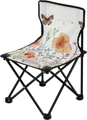 Kigai Folding Camping Chair Heavy Duty Chair Ultralight Compact Portable Beach Chair for Outdoor Camp, Hiking, Travel, Beach, Sporting Event and Picnic, Spring Flowers
