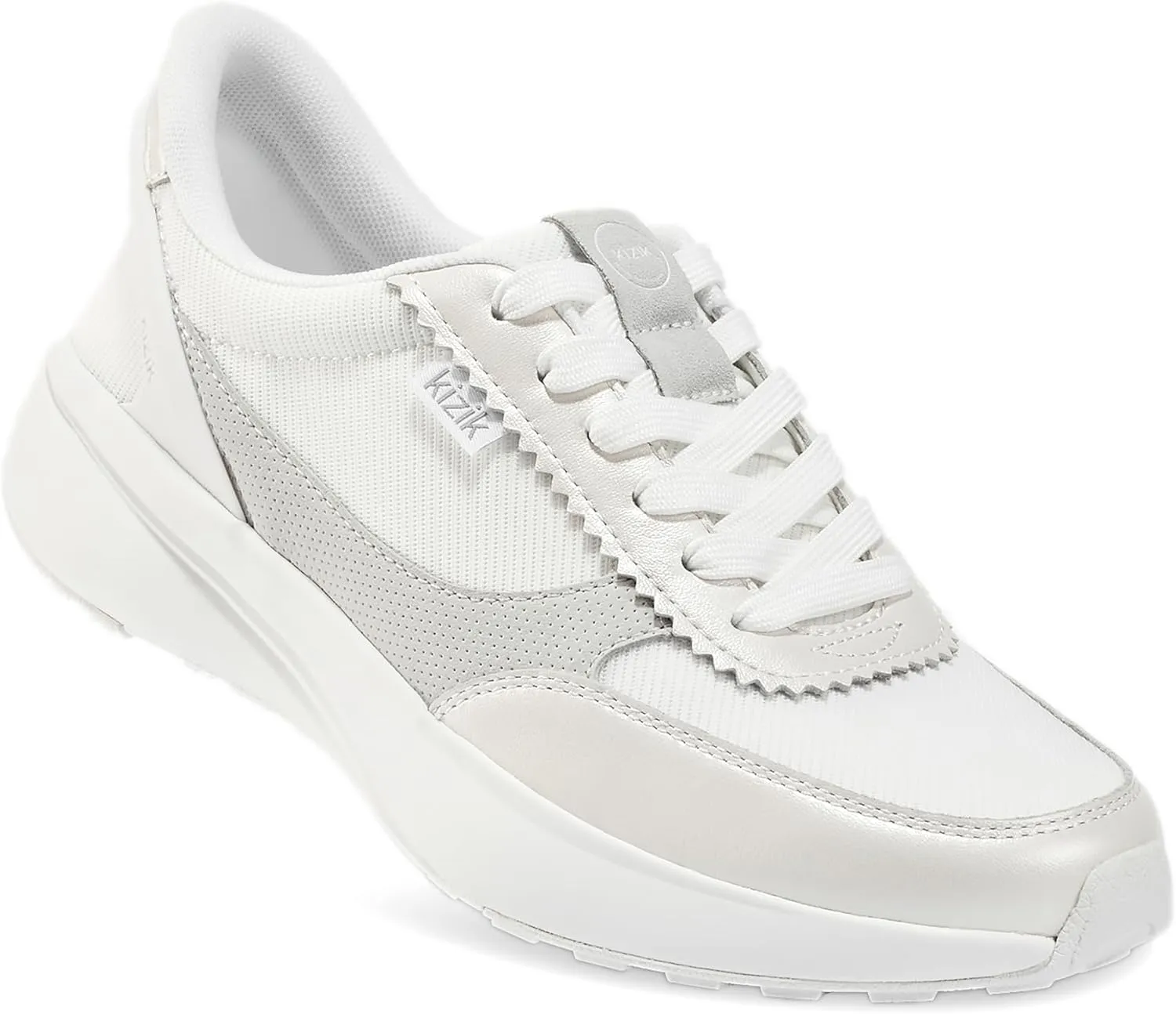 Kizik Womens Shoes: Paris - Comfortable, Breathable, Casual Slip On Sneakers, Full Grain Tumbled Leather, Hands Free Convenience for Walking & Running
