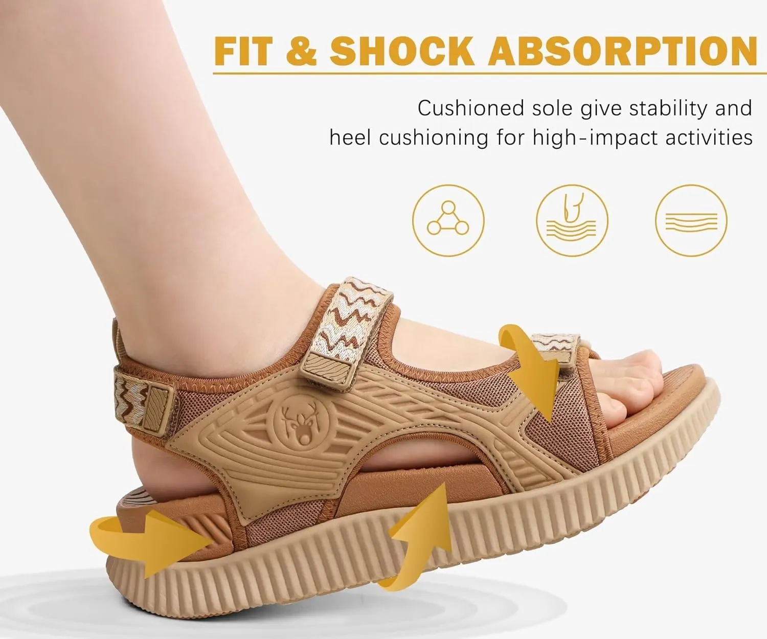 KuaiLu Womens Orthopedic Walking Sandals Recovery Sport Outdoor Hiking Water Sandles Thick Athletic Cushion Adjustable Strap Sandals with Comfortable Plantar Fasciitis Arch Support
