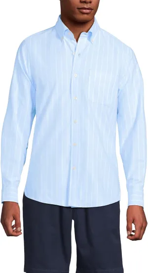 Lands' End Men's Traditional Fit Comfort-First Sail Rigger Oxford Shirt