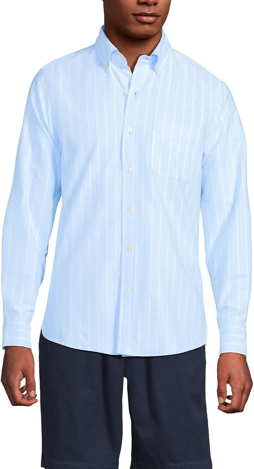 Lands' End Men's Traditional Fit Comfort-First Sail Rigger Oxford Shirt