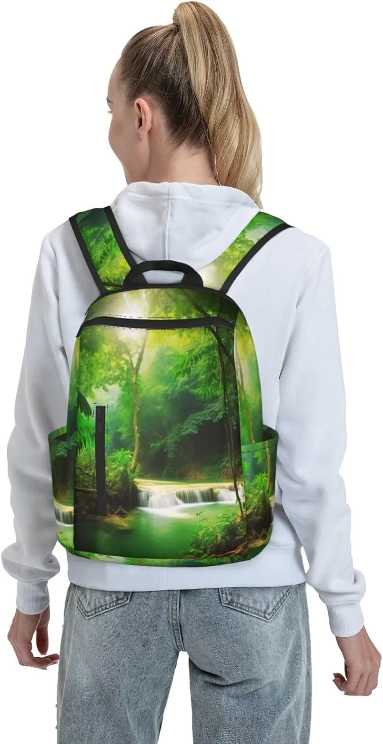 Laptop Backpack 14.7 Inch with Compartment Natural scenery Laptop Bag Lightweight Casual Daypack for Travel
