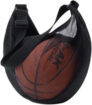 Large Capacity Basketball Football Volleyball Shoulder Crossbody Oxford Fabric Mesh Storage Ball Bag with Adjustable Strap Gym Training Bag Accessoriy