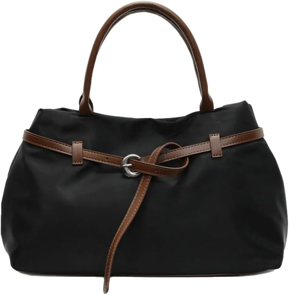 Large Capacity Belt Solid Tote Bag for Women Durable Outdoor Shoulder Bag Practical Work Holiday Underarm Bags 2025