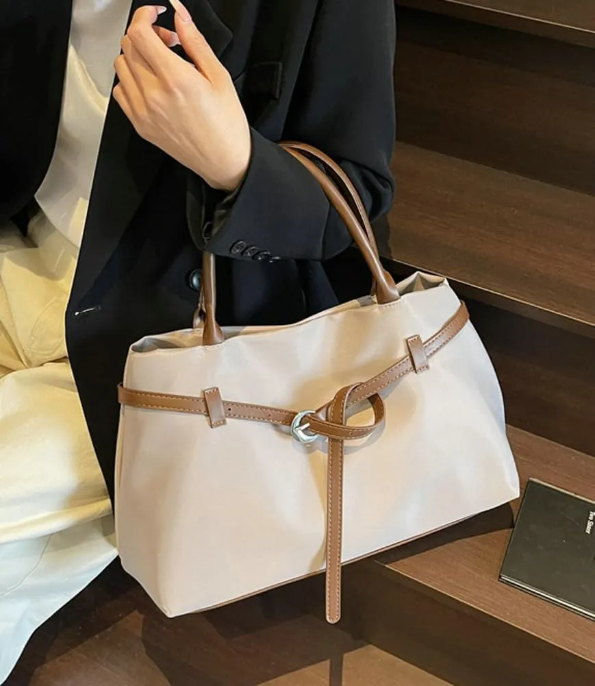 Large Capacity Belt Solid Tote Bag for Women Durable Outdoor Shoulder Bag Practical Work Holiday Underarm Bags 2025