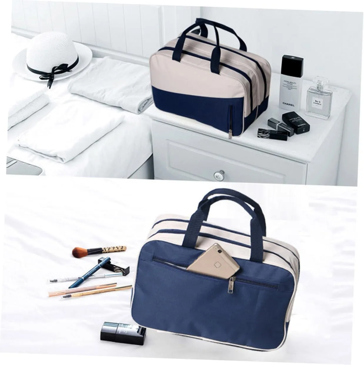 Large Capacity Waterproof Sports Bag for Gym Swim Bag Wet Dry Compartment Oxford Fabric Smooth Zipper