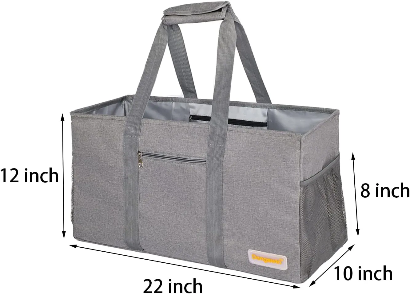 Large Utility Tote, Waterproof Beach & Picnic Bag, Foldable & Reusable Storage