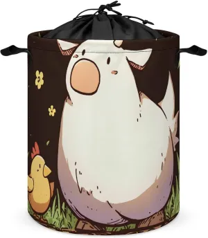 Laundry Hampers, Large Drawstring Laundry Bag, Removable Laundry Bags, Collapsible Storage Bin with Handles for Home Organization, Kids Room, Nursery Art