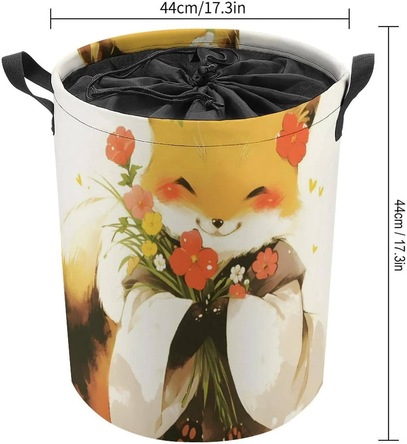 Laundry Hampers, Large Drawstring Laundry Bag, Removable Laundry Bags, Collapsible Storage Bin with Handles for Home Organization, Kids Room, Nursery Carnivore