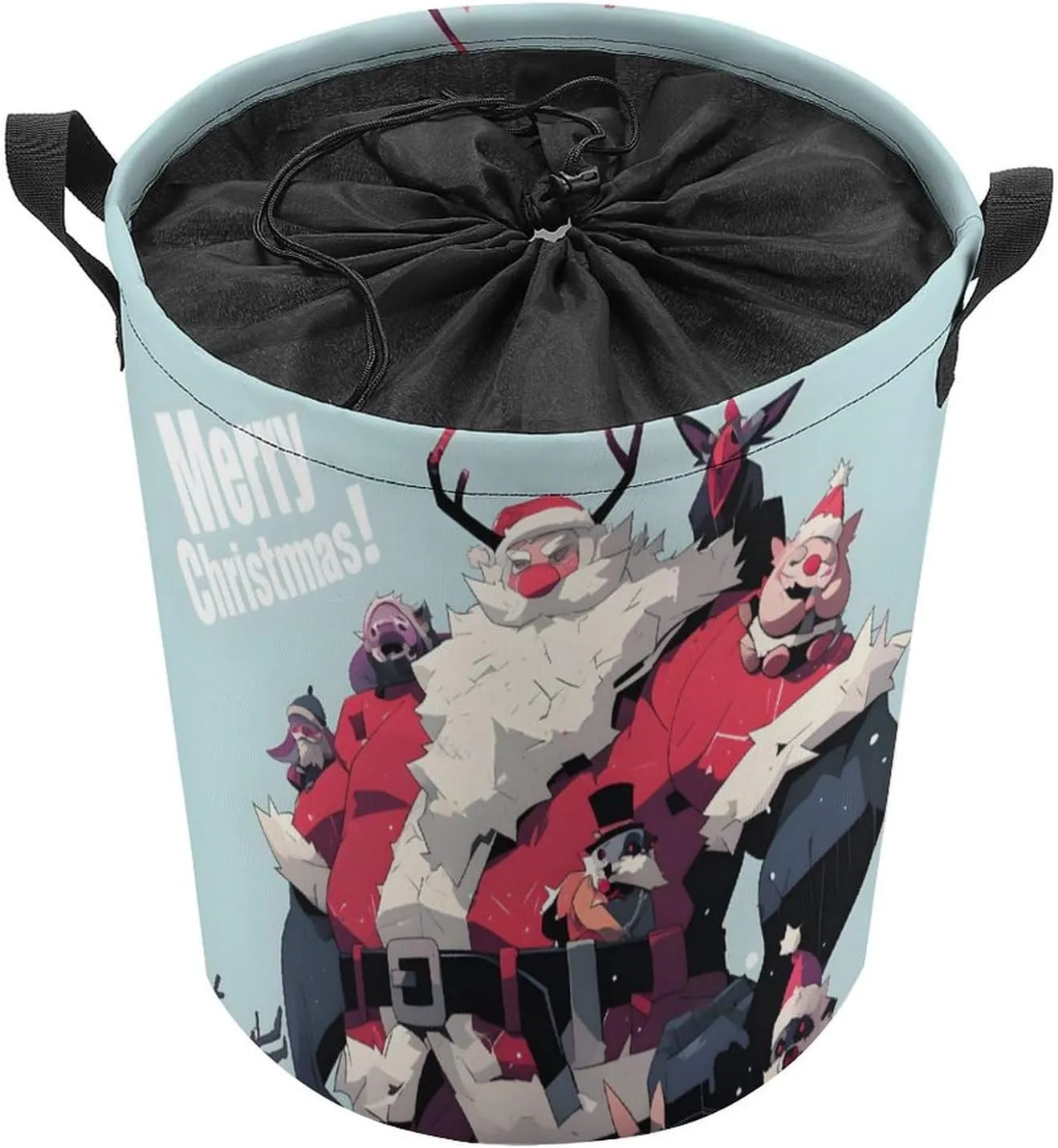 Laundry Hampers, Large Drawstring Laundry Bag, Removable Laundry Bags, Collapsible Storage Bin with Handles for Home Organization, Kids Room, Nursery Illustration