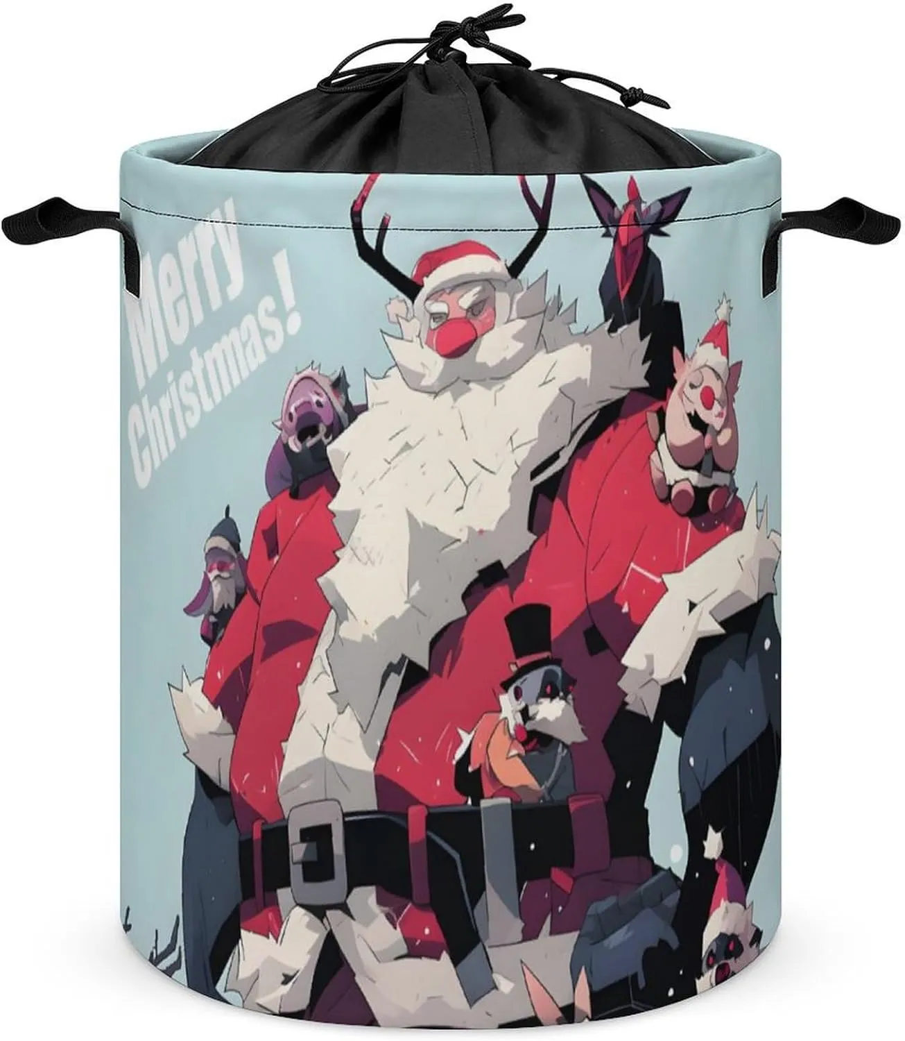 Laundry Hampers, Large Drawstring Laundry Bag, Removable Laundry Bags, Collapsible Storage Bin with Handles for Home Organization, Kids Room, Nursery Illustration